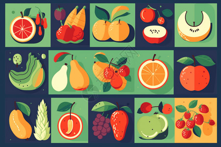 新鲜蔬果蔬果插图插画