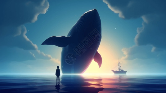 巨大的鲸鱼背景图片