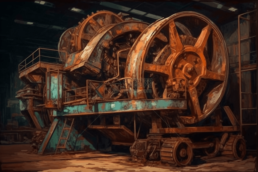 开采矿产的大型机械图片