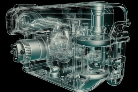 引擎线条汽车发动机设计图片