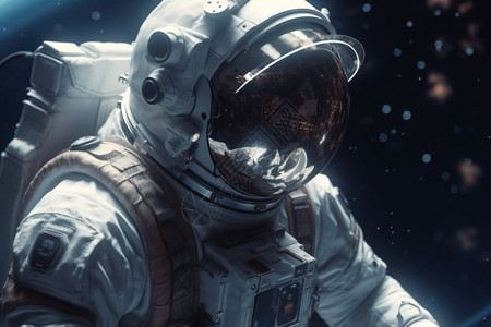 宇航员在太空背景图片