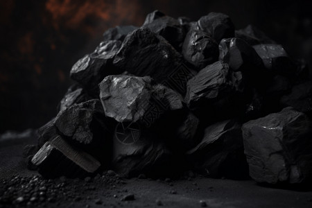 一堆黑色黑煤背景图片