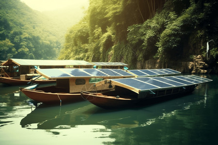 伏尔加河上的纤夫太阳能船设计图片