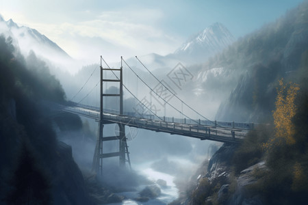 悬索桥设计图图片
