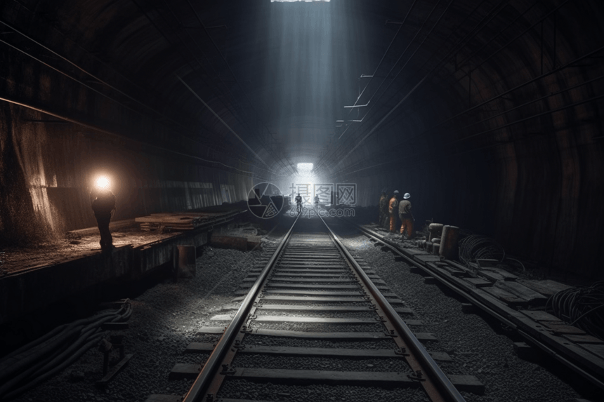 铁路隧道建设现场施工图图片