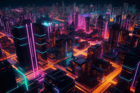 科技感智慧城市背景图片