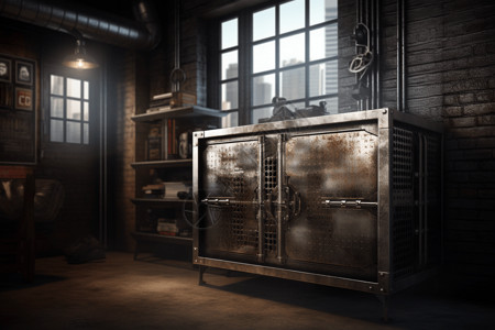 柜锁工业金属柜3D图设计图片