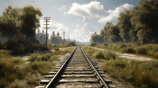 高清火车铁路背景图片