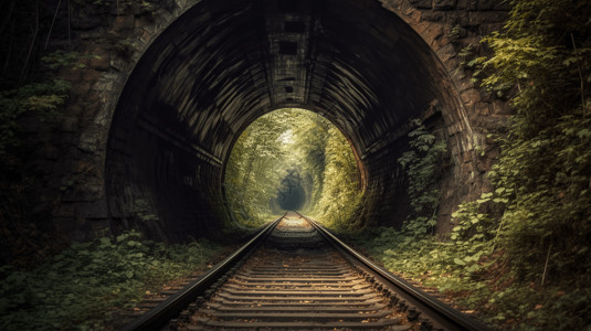 火的照片素材铁路隧道的照片背景