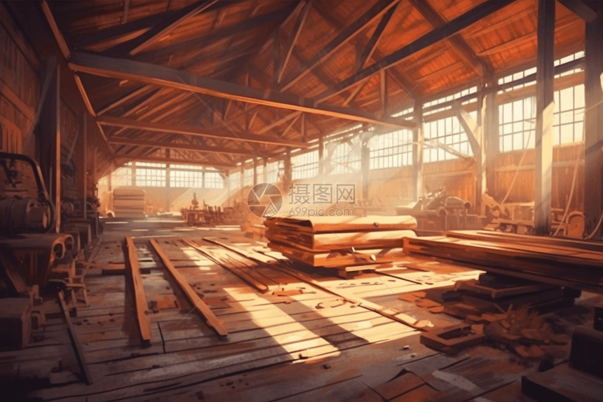 木材建造厂图片
