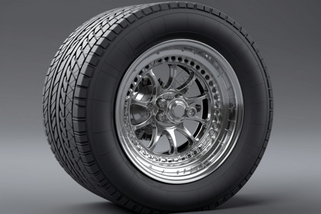 汽车车轮和轮胎3D设计图图片