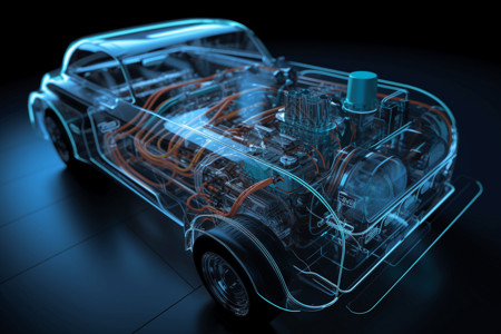 汽车燃油系统渲染图背景图片