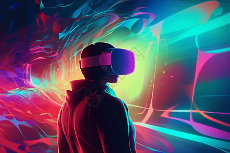 虚拟现实VR眼镜背景图片
