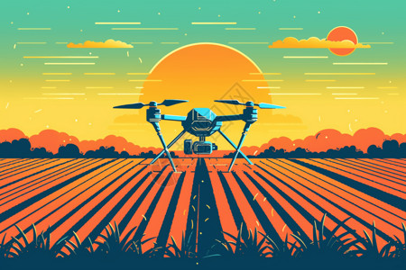 农业无人机运用背景图片