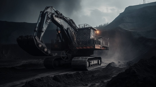 挖煤露天煤矿开采设计图片