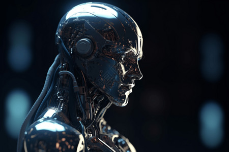 科技感机器人背景图片