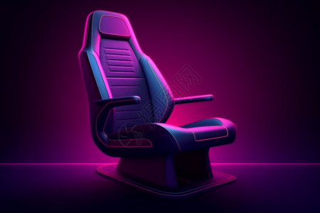 皮质凳子紫色汽车桌椅插画