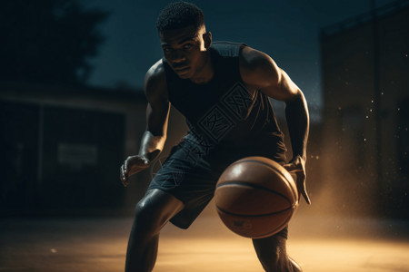 篮球运动员打球背景图片