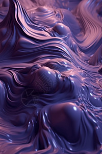 紫色3D流体图片
