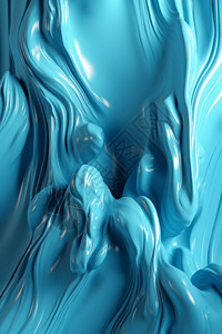 小清新蓝色3D流体背景图片