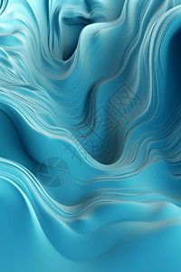 蓝色质感3D流体背景图片