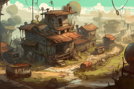 游戏里的房子概念图图片