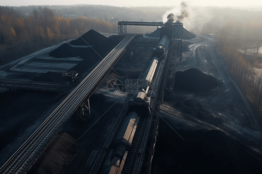 大型煤矿输送带输图片