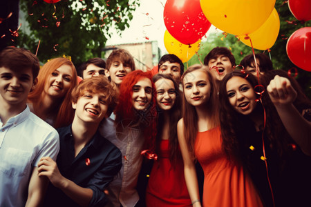 高中毕业狂欢派对背景图片