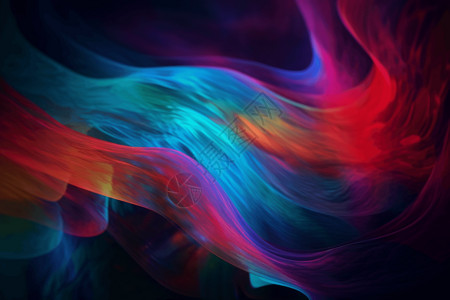 色彩鲜艳的流体波图片