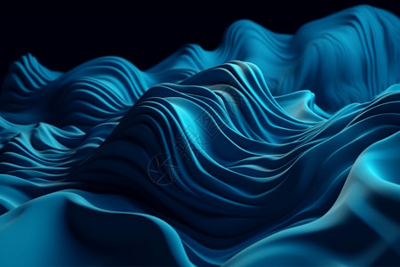 优雅的抽象3D流体图案图片