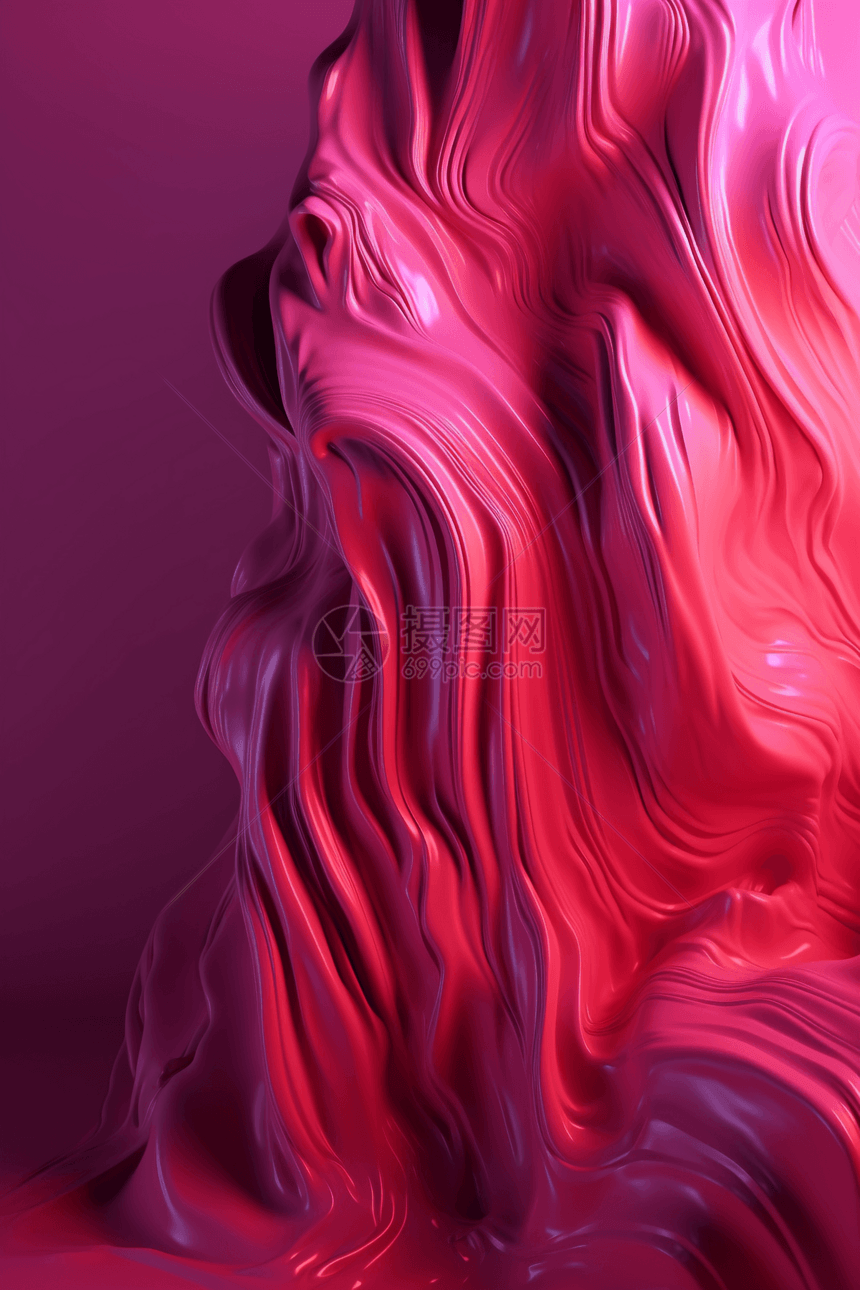 洋红色3D抽象背景图片