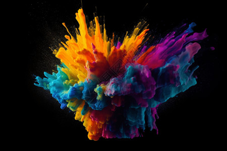 彩色液体爆炸背景图片