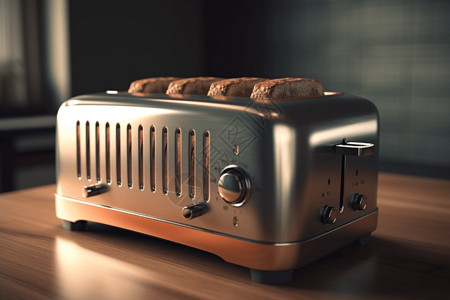 不锈钢烤面包机背景图片