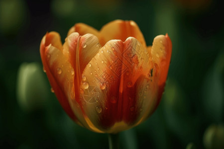 花园里盛开的郁金香特写背景图片