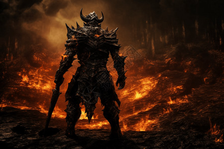 游戏设定恶魔战士概念背景图片