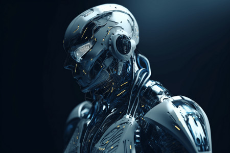 未来机器人角色背景图片