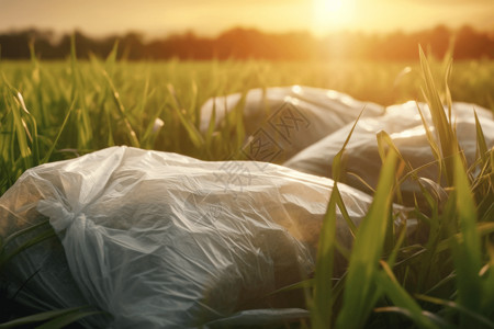 黑塑料包环保农业的可生物降解包装设计图片