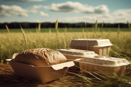 包装面包环保的可生物降解包装设计图片