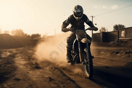 越野摩托车骑手背景图片