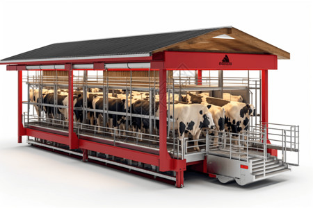 现代畜牧业牲畜自动喂养机设计图片