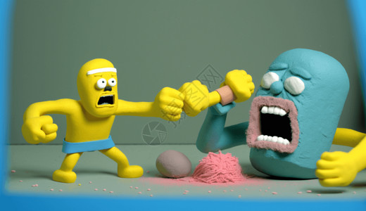 奥特曼与小怪兽3D玩具模型设计图片
