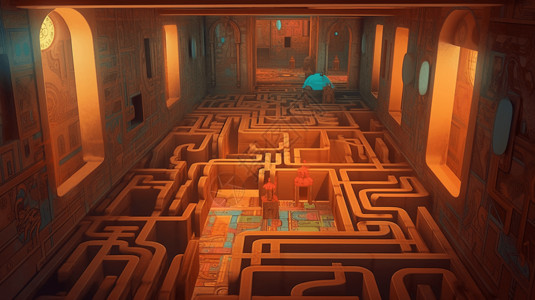 迷宫游戏内部背景图片
