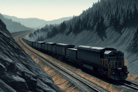 火车煤炭运输图片