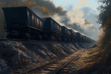 老式火车煤炭运输图片