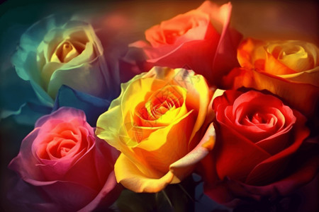 娇艳的玫瑰花背景图片