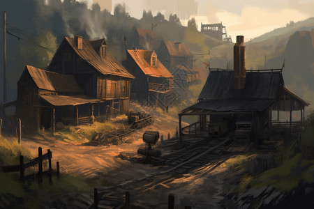矿场的村庄图片