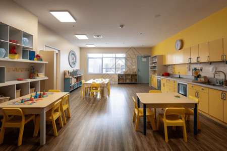 日托班幼儿园用餐室背景