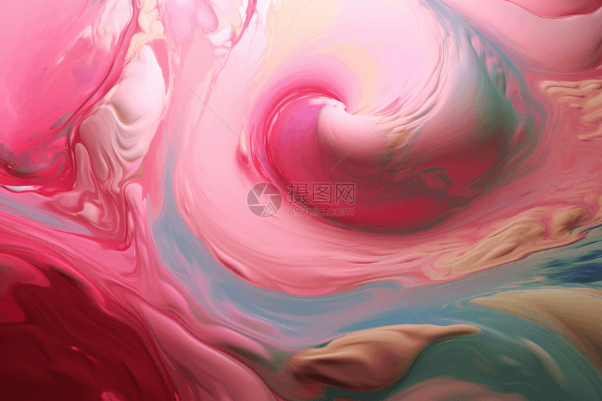 粉红色水彩抽象设计图片