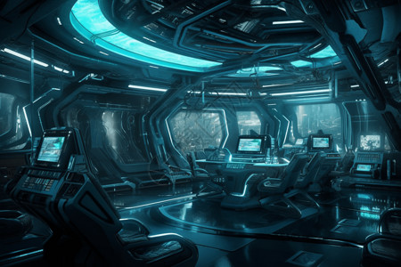 科幻宇宙飞船内部图片