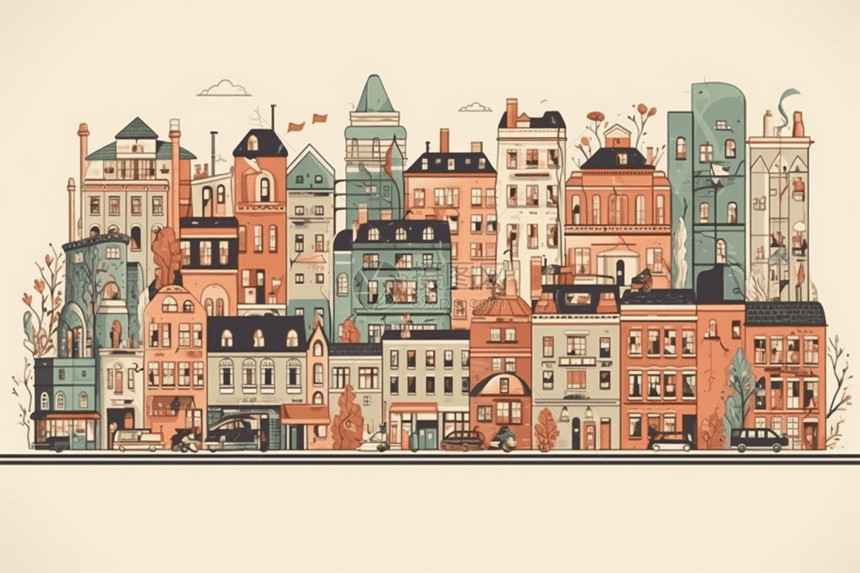 城镇建筑设计图片
